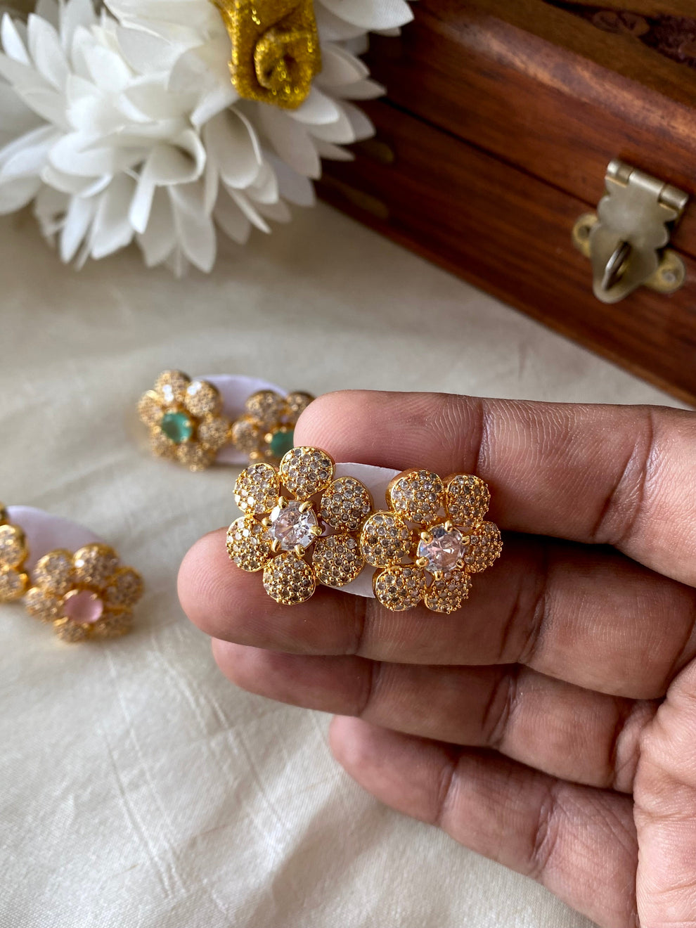 Premium stud earrings Aksha Trends 