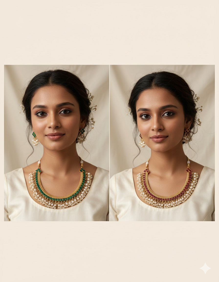 Reversible Kemp Guttapusalu Necklace Aksha Trends