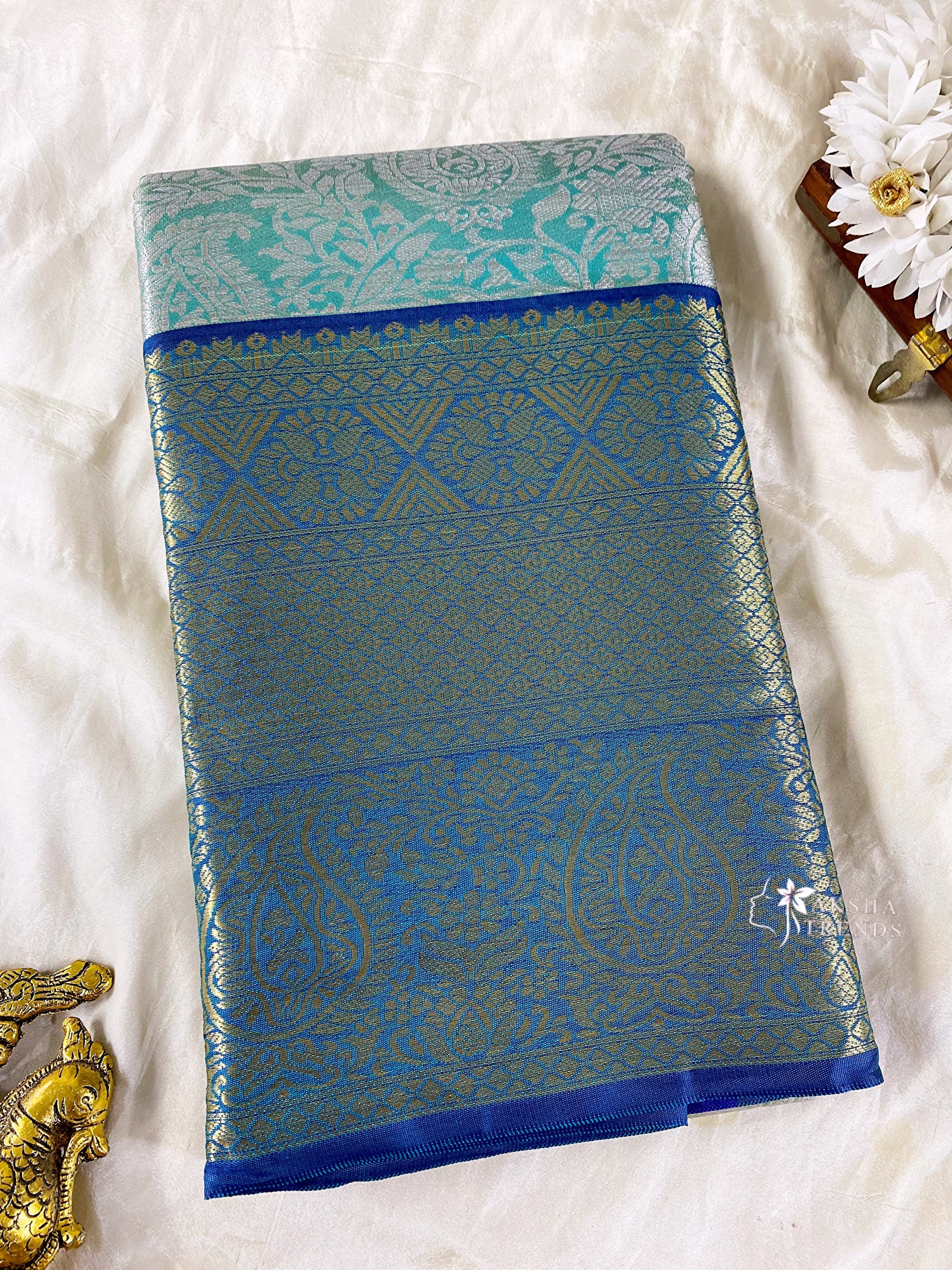 Bridal Silk Saree -light green Aksha Trends