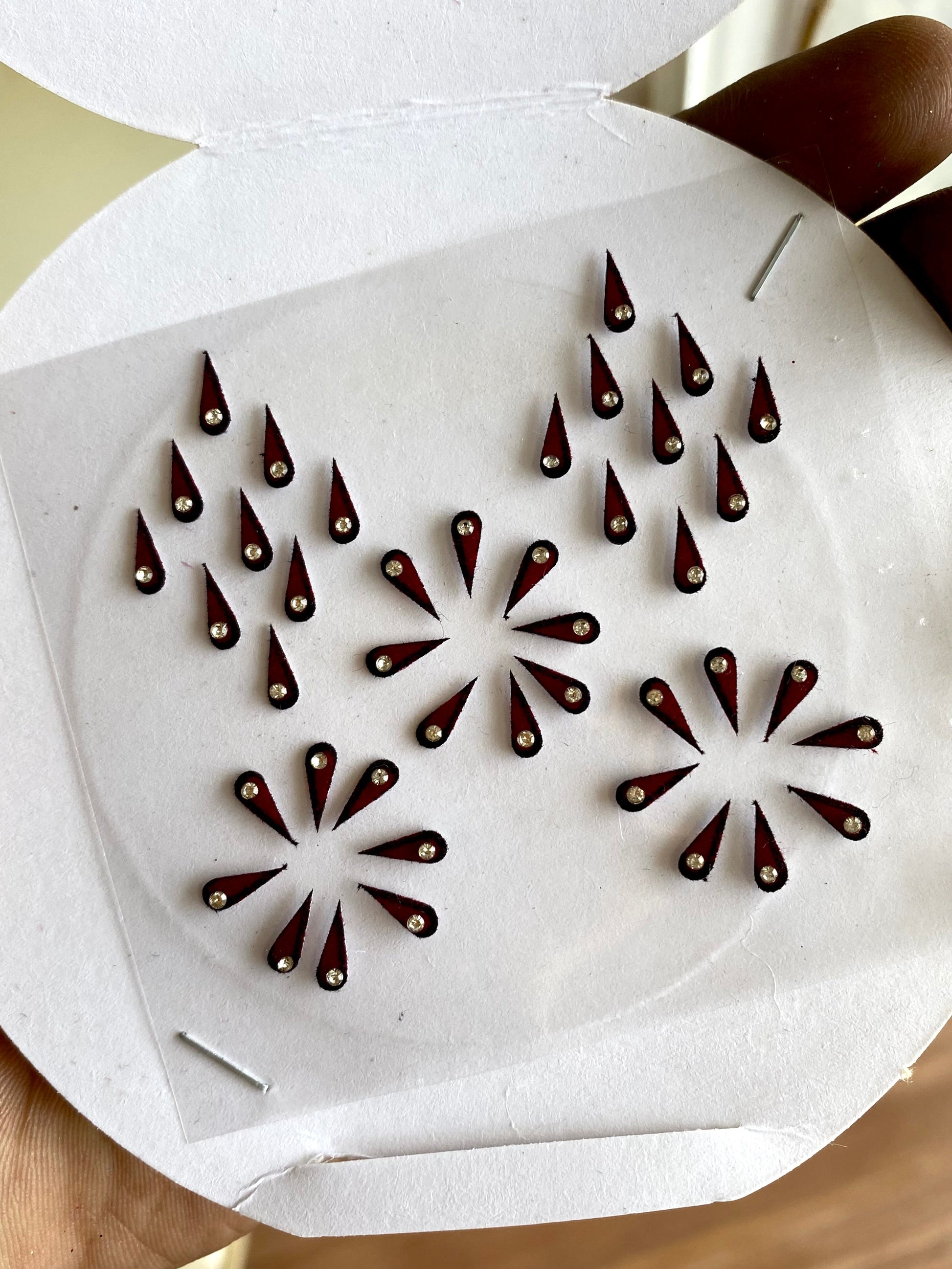 D6 -Maroon Bindi Aksha Trends