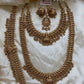 Golden lakshmi semibridal set Aksha Trends
