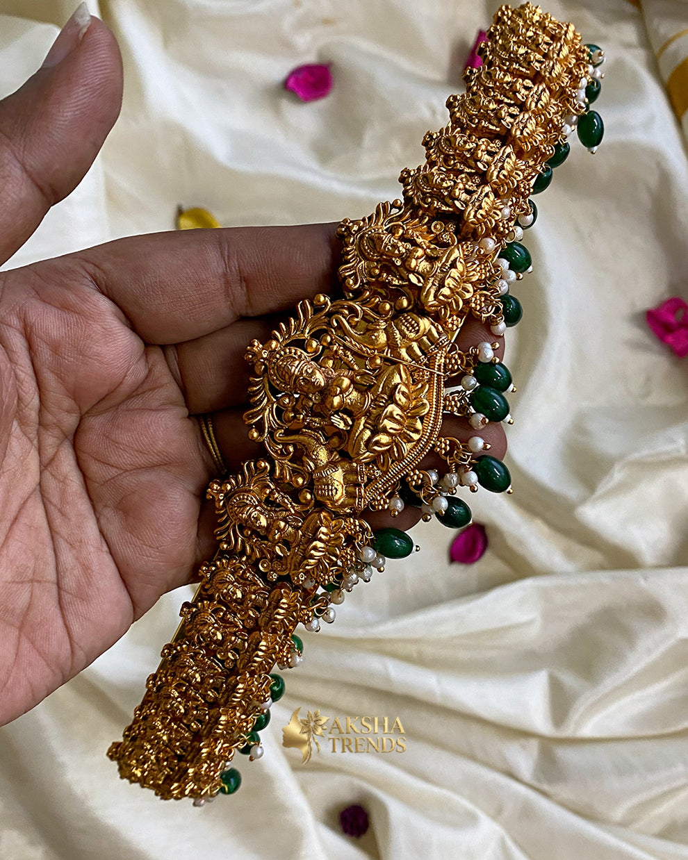 Antique lakshmi bridal hipbelt -Green Aksha Trends 