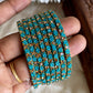 Floral metal Bangles -(8pc/one colour) Aksha Trends