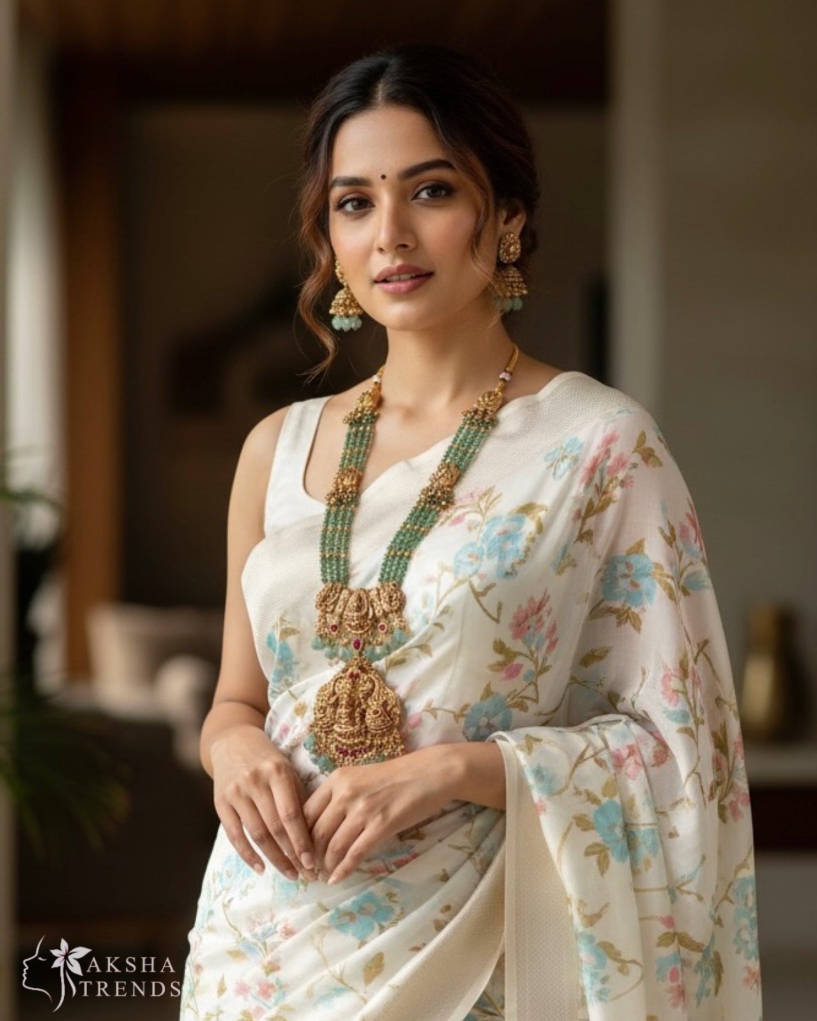 Antique Nagas haram with turquoise beads Aksha Trends