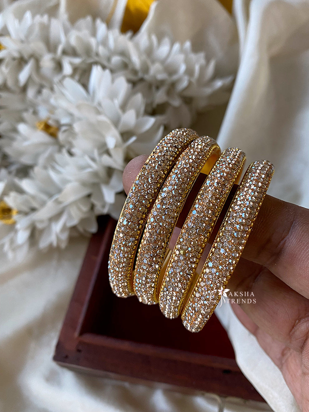 Kids gold stone fancy bangles (4pc) Aksha Trends 