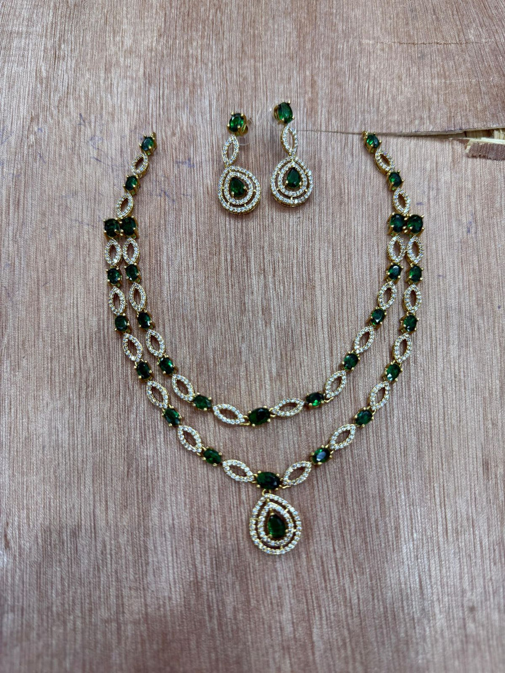 Premium 2layer trendy diamond necklace Aksha Trends 