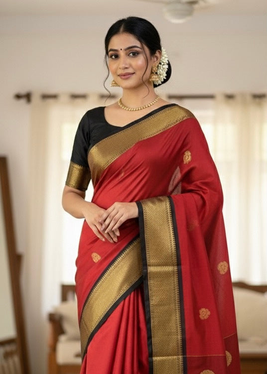 Kalyani Silk -Maroon Aksha Trends