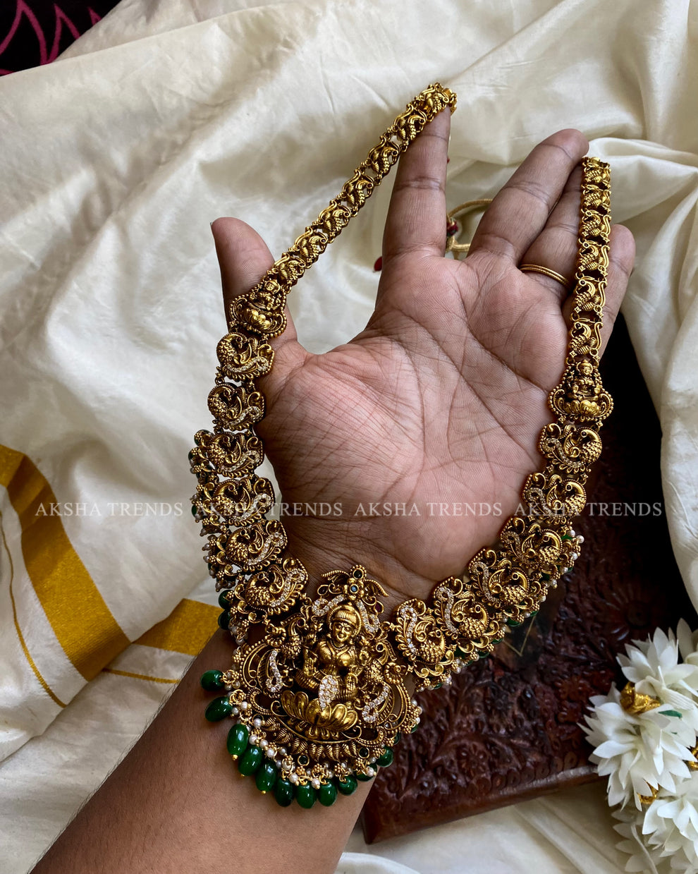 Nagasi bridal Haram -Green – Aksha Trends