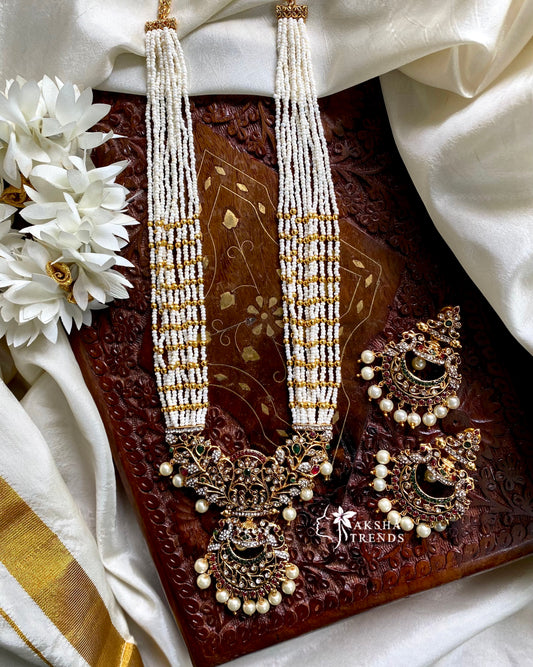 Rangoli beads haram -white Aksha Trends