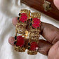 Antique lotus Ramparivar bangles (2pc) Aksha Trends