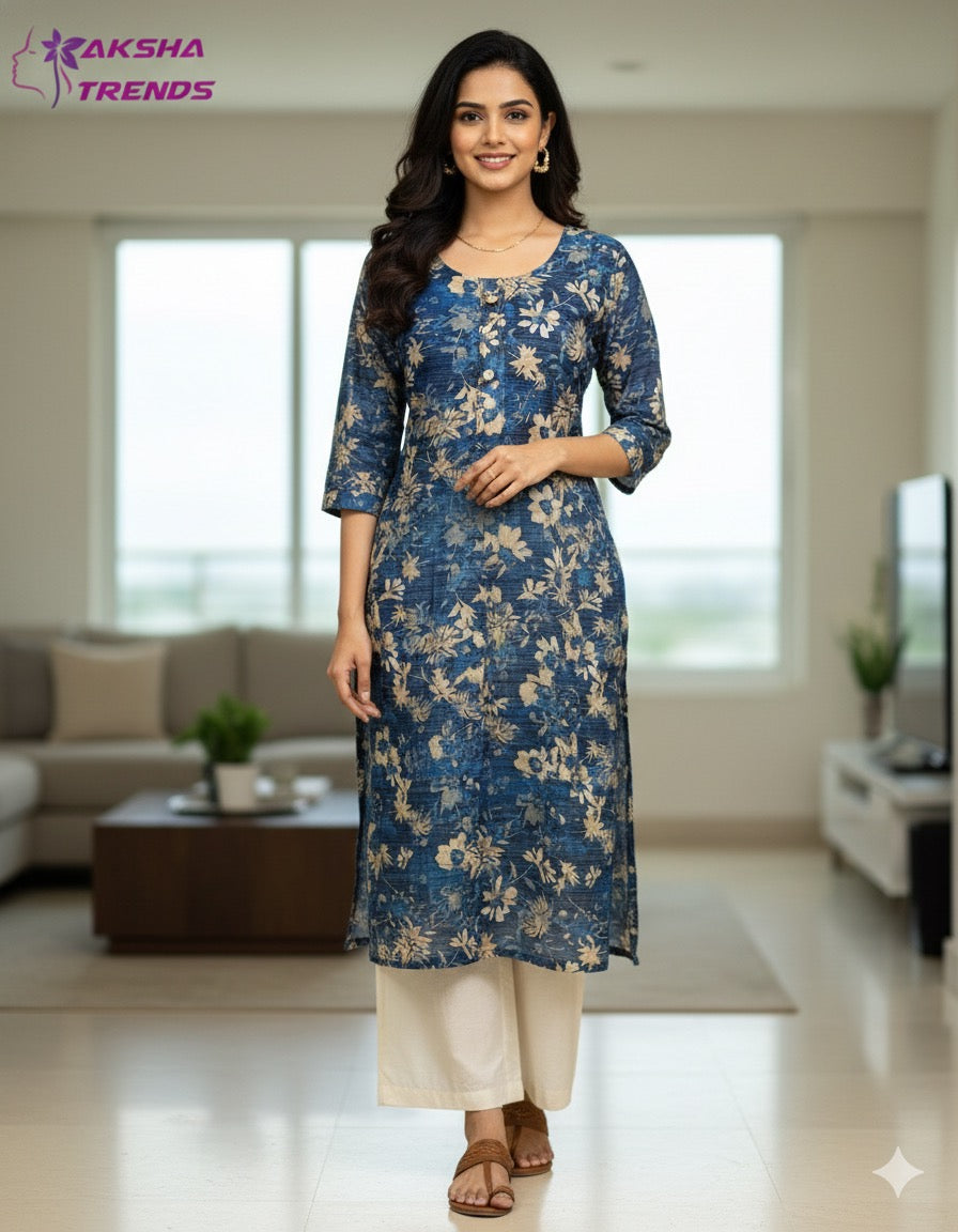 Tissue Silk Kurti (3XL) Aksha Trends