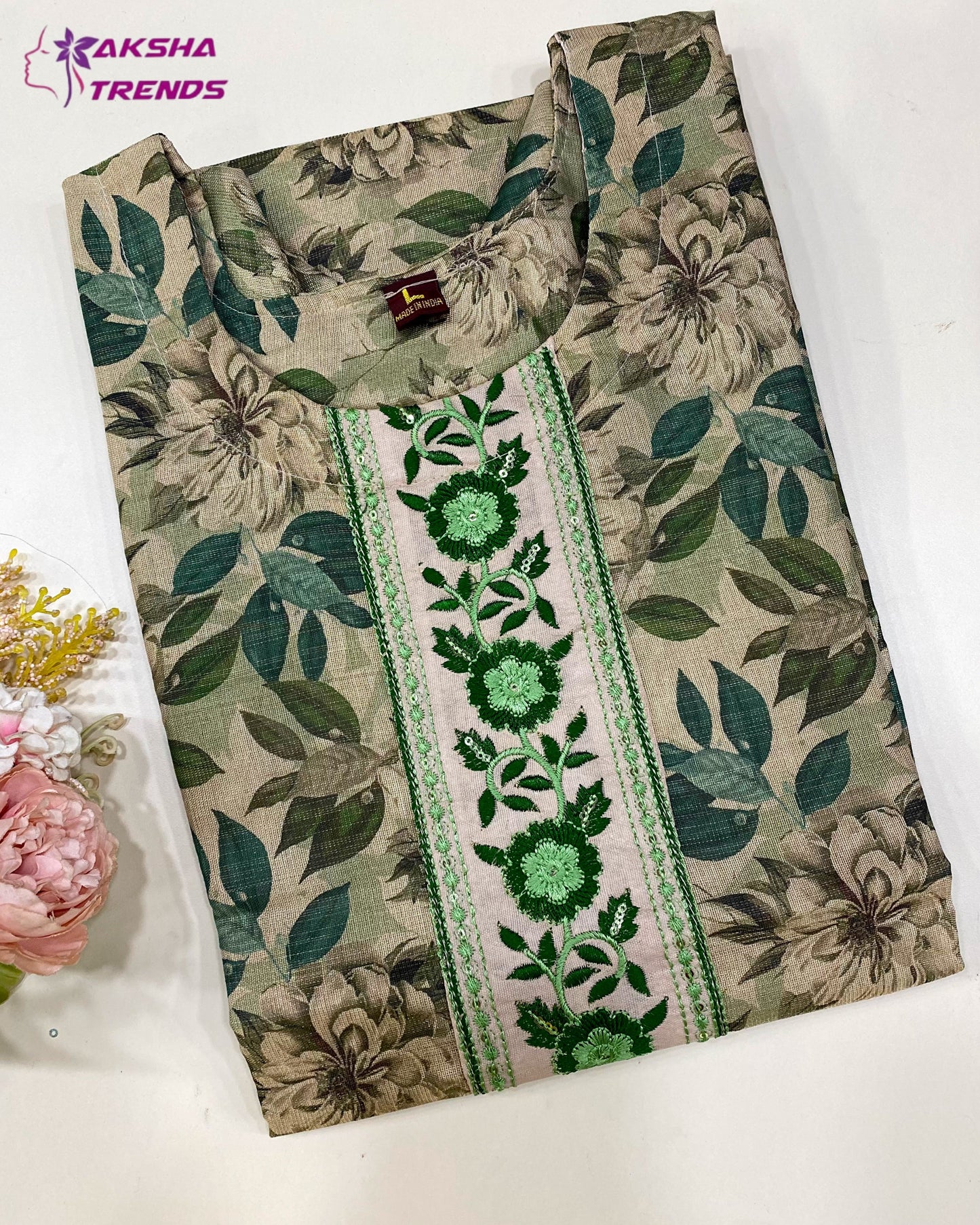 Tissue Silk Kurti (L) Aksha Trends