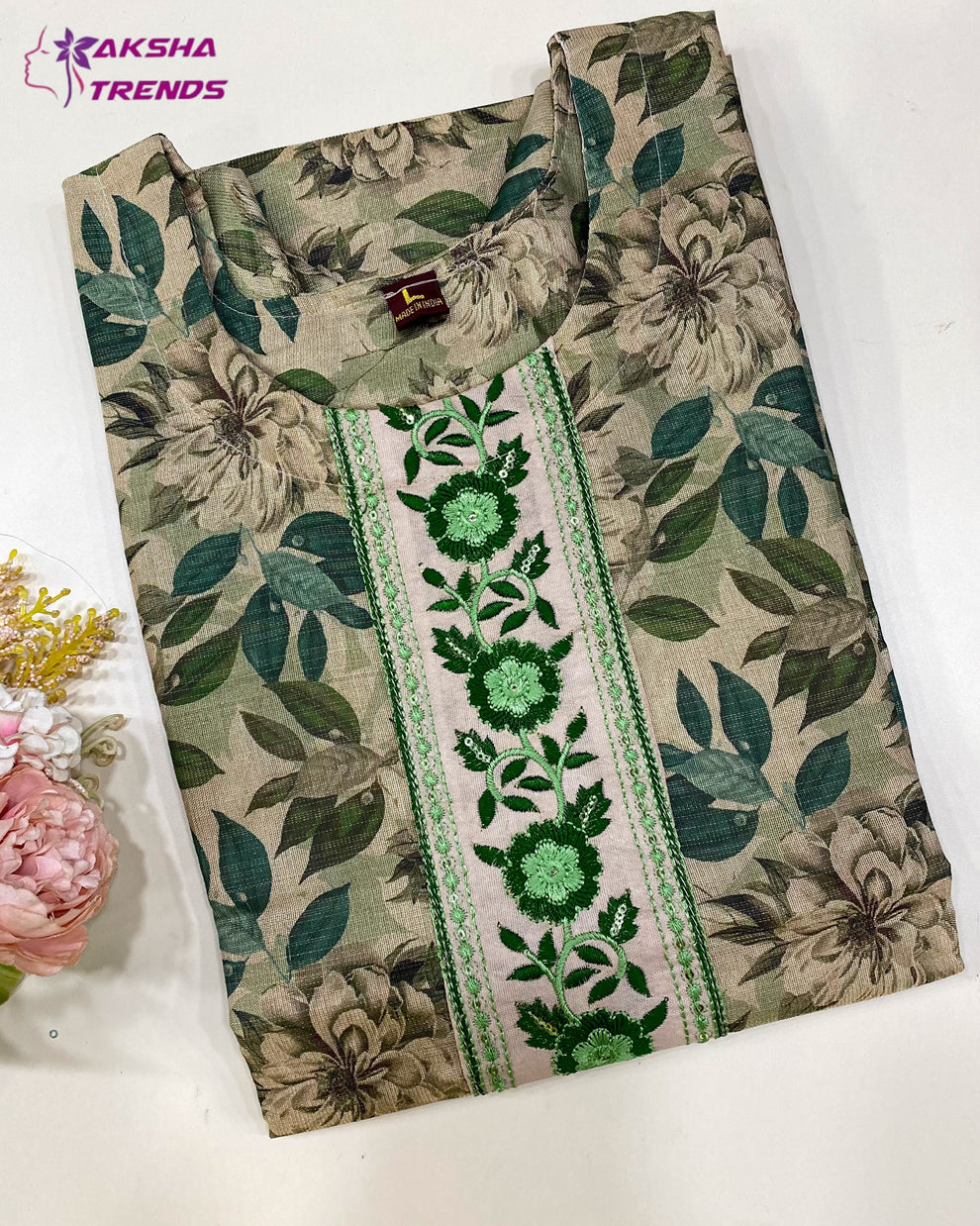 Tissue Silk Kurti (L) Aksha Trends 