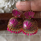 Antique Lotus Jhumka -big Aksha Trends