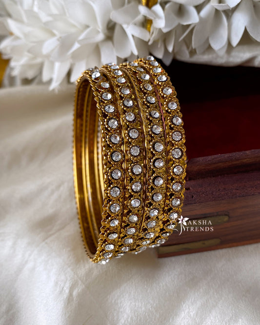 Fancy stone Bangles (4pc) Aksha Trends