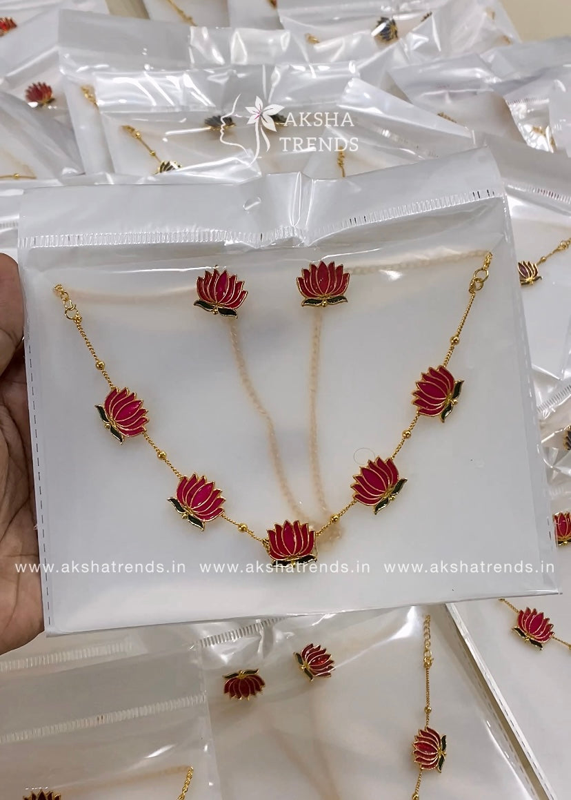 Invisible Necklace -lotus Aksha Trends