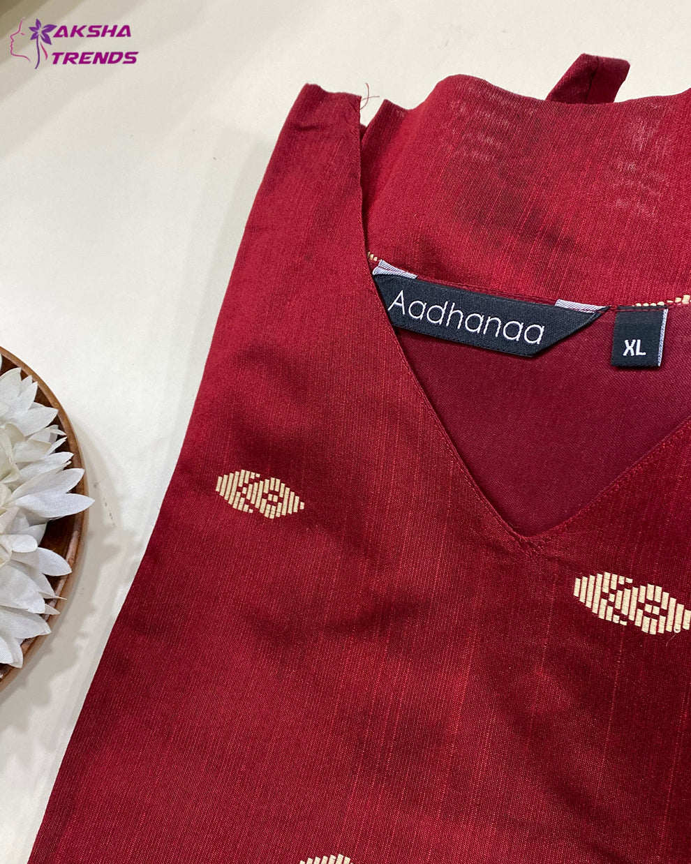 Raw Silk cotton Kurti (XL) Aksha Trends 