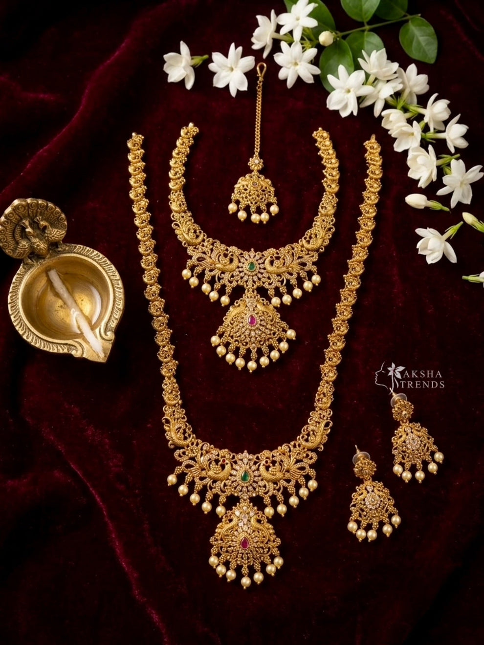 Premium floral AD bridal combo Aksha Trends 
