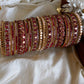 2.8 SIZE -Kundan stone Bridal Set Bangles (18pc/one colour) Aksha Trends