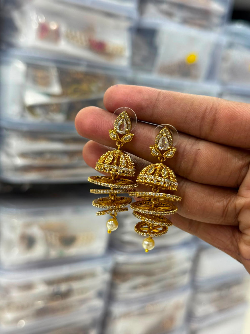 Premium diamond ring Jhumka Aksha Trends 