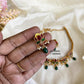 Real kemp lotus necklace Green Aksha Trends