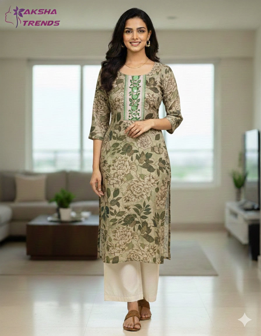 Tissue Silk Kurti (L) Aksha Trends