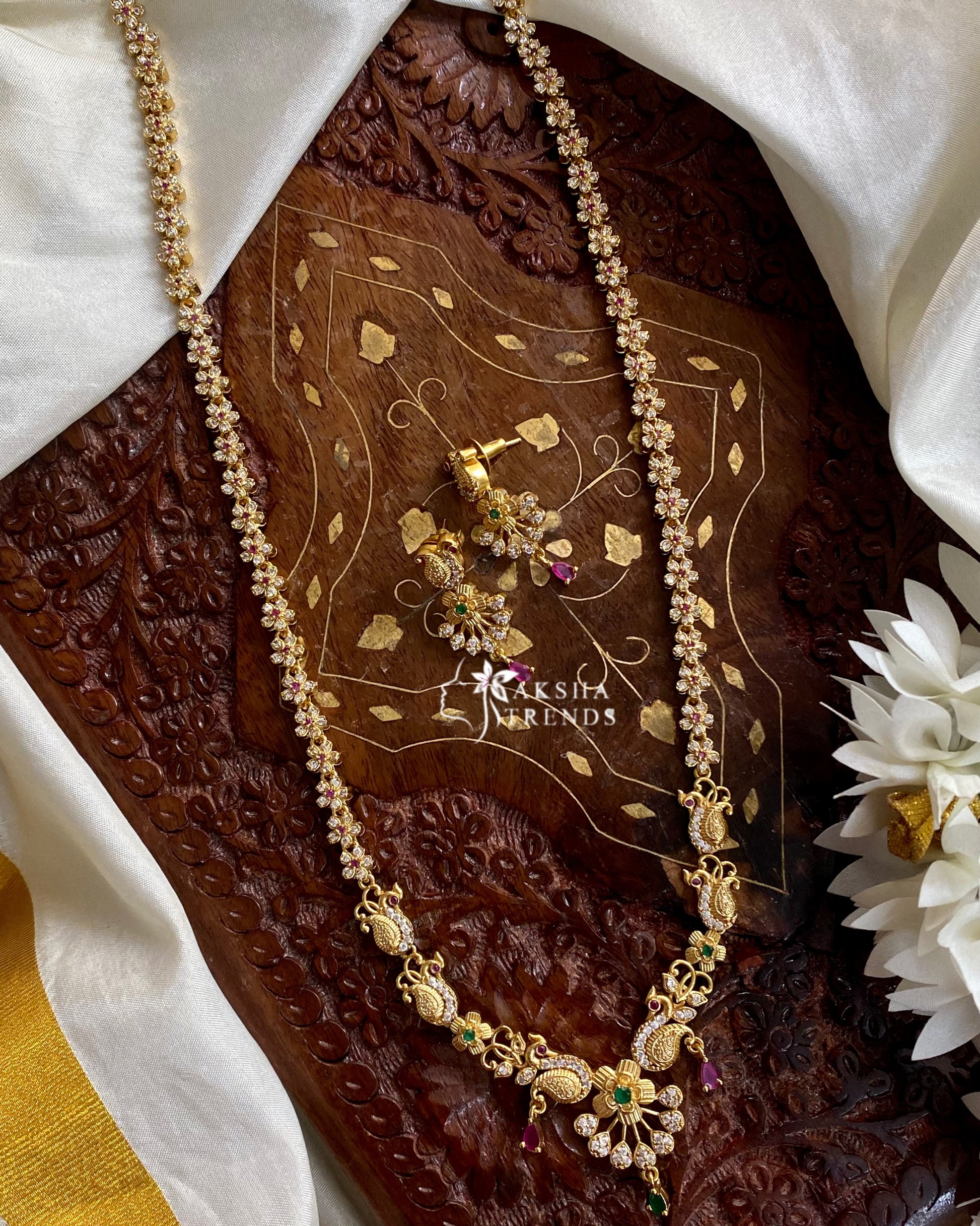 Floral diamond haram Aksha Trends