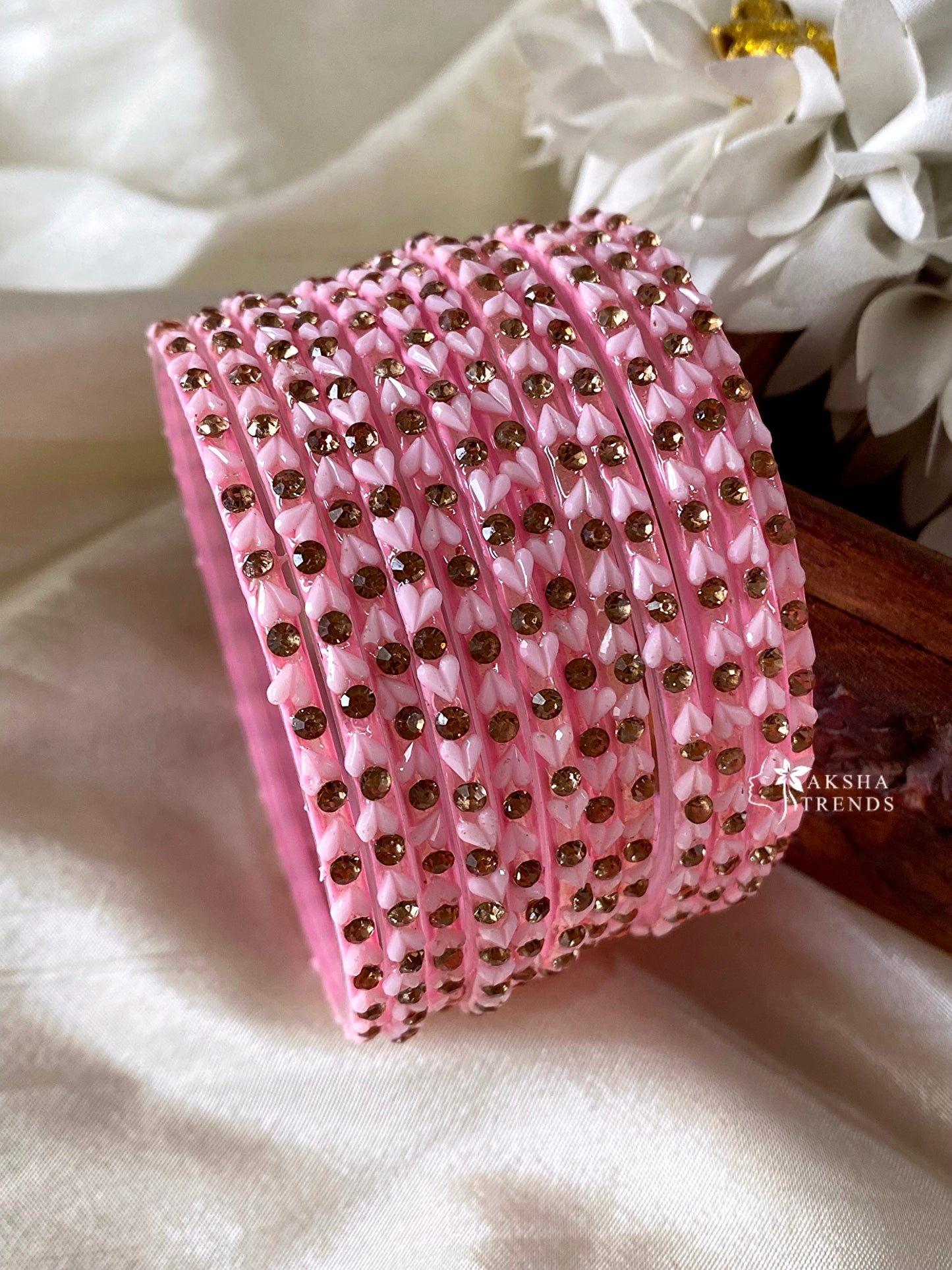 Heart Glass Bangles (12pc) Aksha Trends