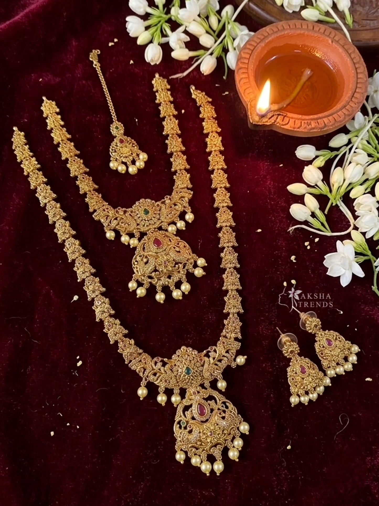Premium floral AD bridal combo Aksha Trends