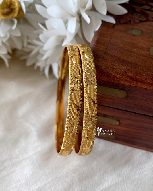 Golden bangles (2pc) Aksha Trends