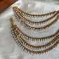 Antique Bridal earchain maati -3 layer pearl Aksha Trends