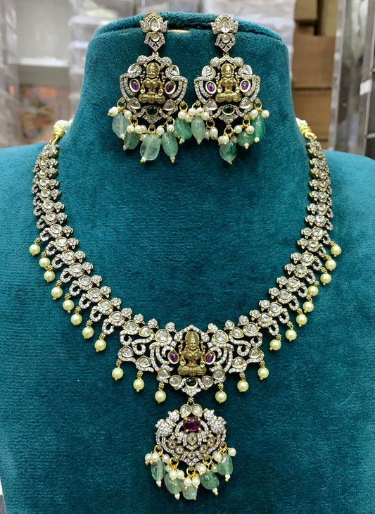 Zara Victorian Necklace -blue Aksha Trends