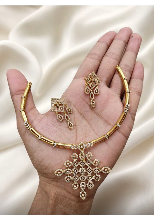 Kolam diamond necklace Aksha Trends