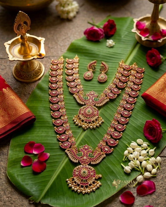 Antique peacock kemp bridal combo Aksha Trends
