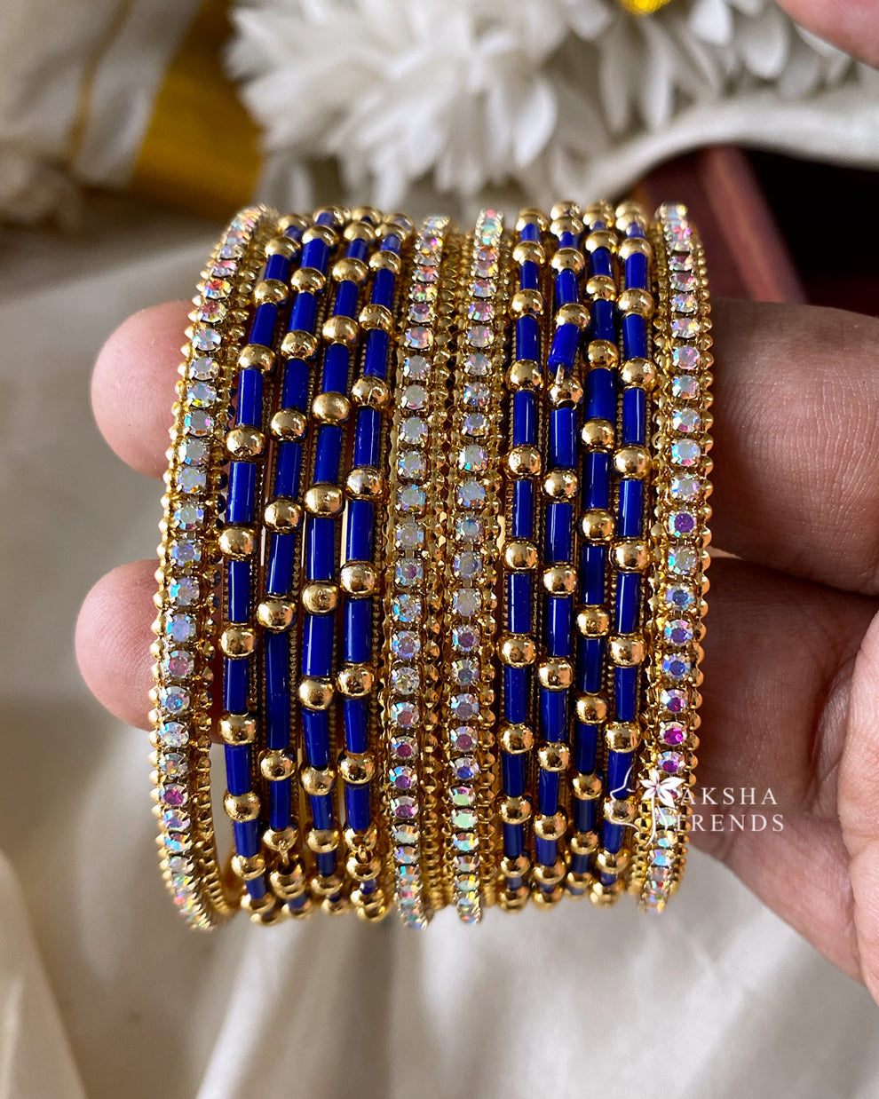 Fancy metal Bangles (12pc) Aksha Trends 