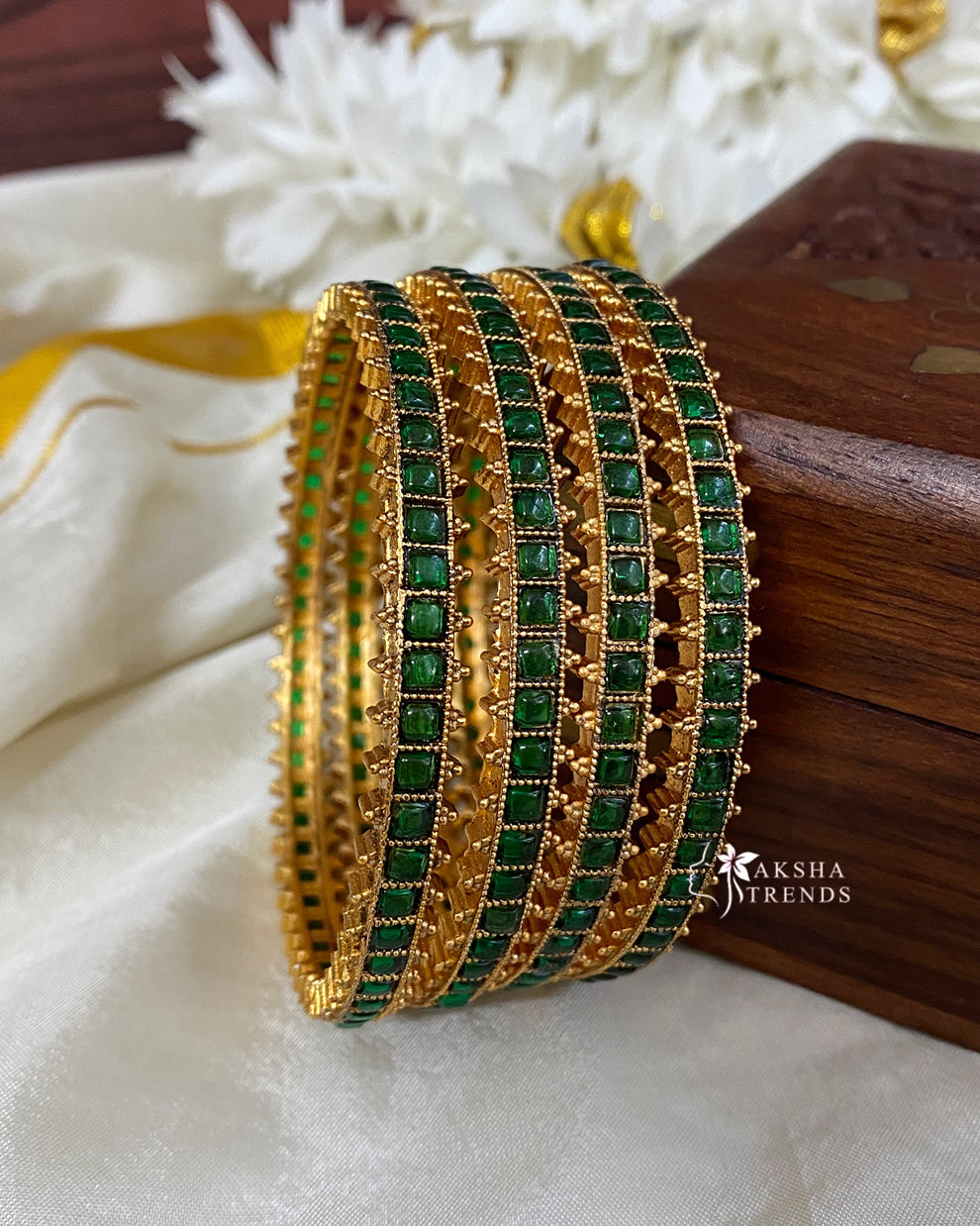 Kemp stone bangles -Green Aksha Trends 