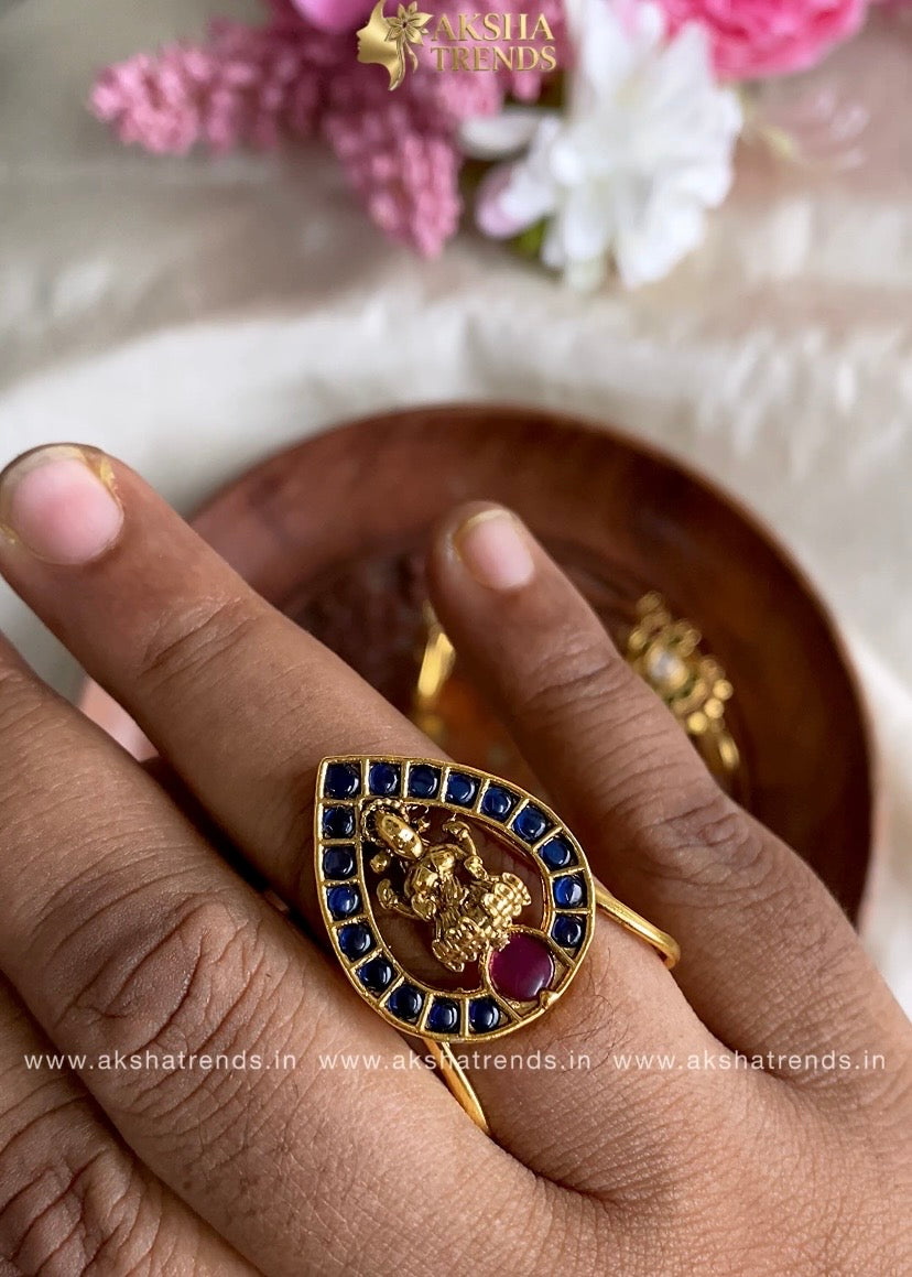Lakshmi bridal ring -blue kemp Aksha Trends