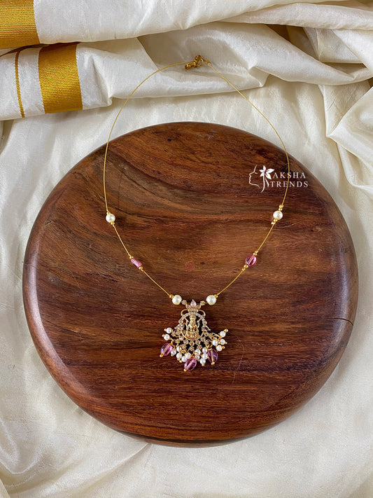Invisible Necklace -lakshmi pink Aksha Trends