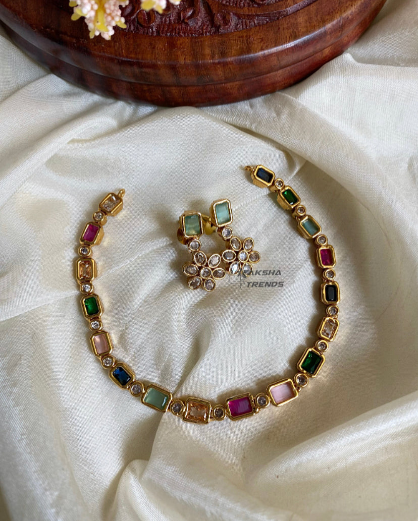 Navratna Necklace Aksha Trends