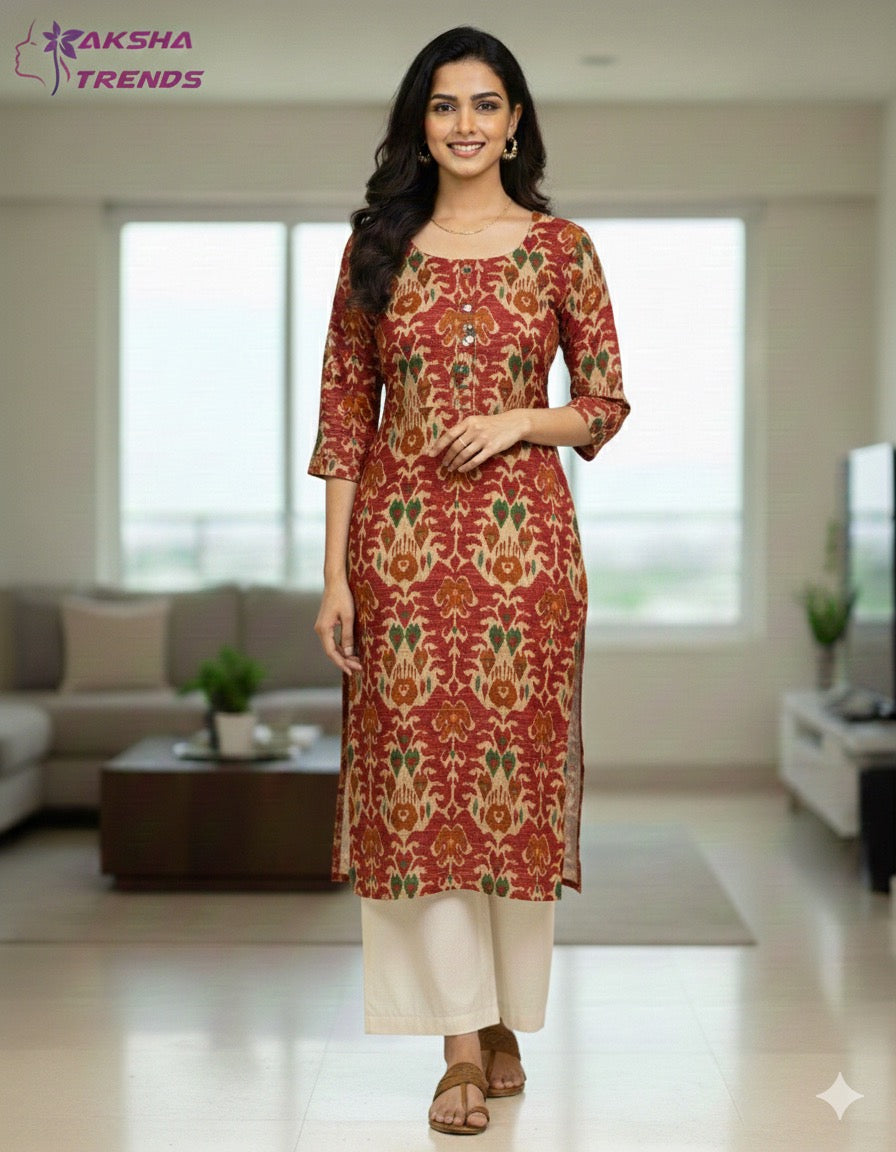 Tissue Silk Kurtis Aksha Trends
