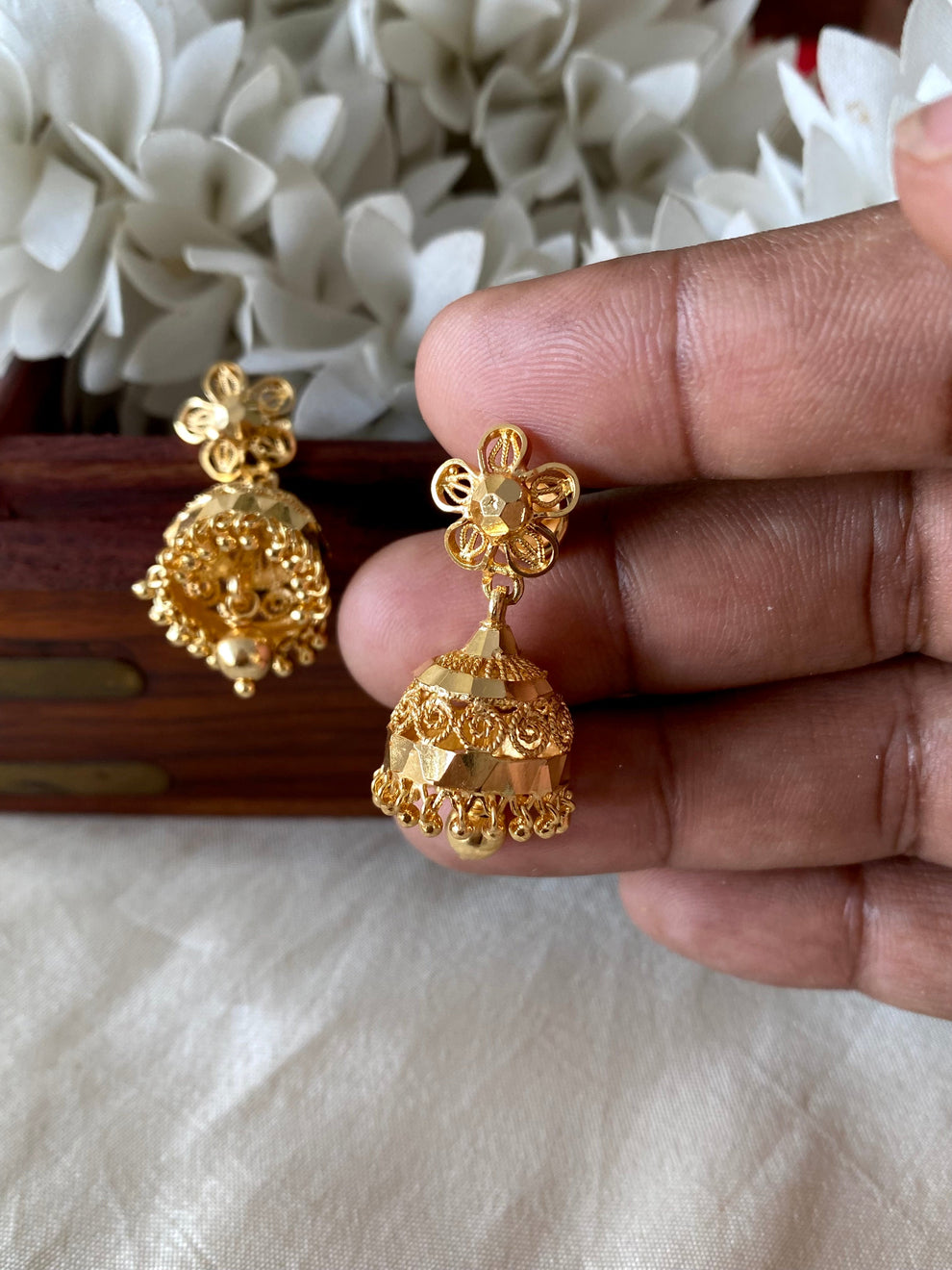 Premium 1gm gold Jhumka Aksha Trends 
