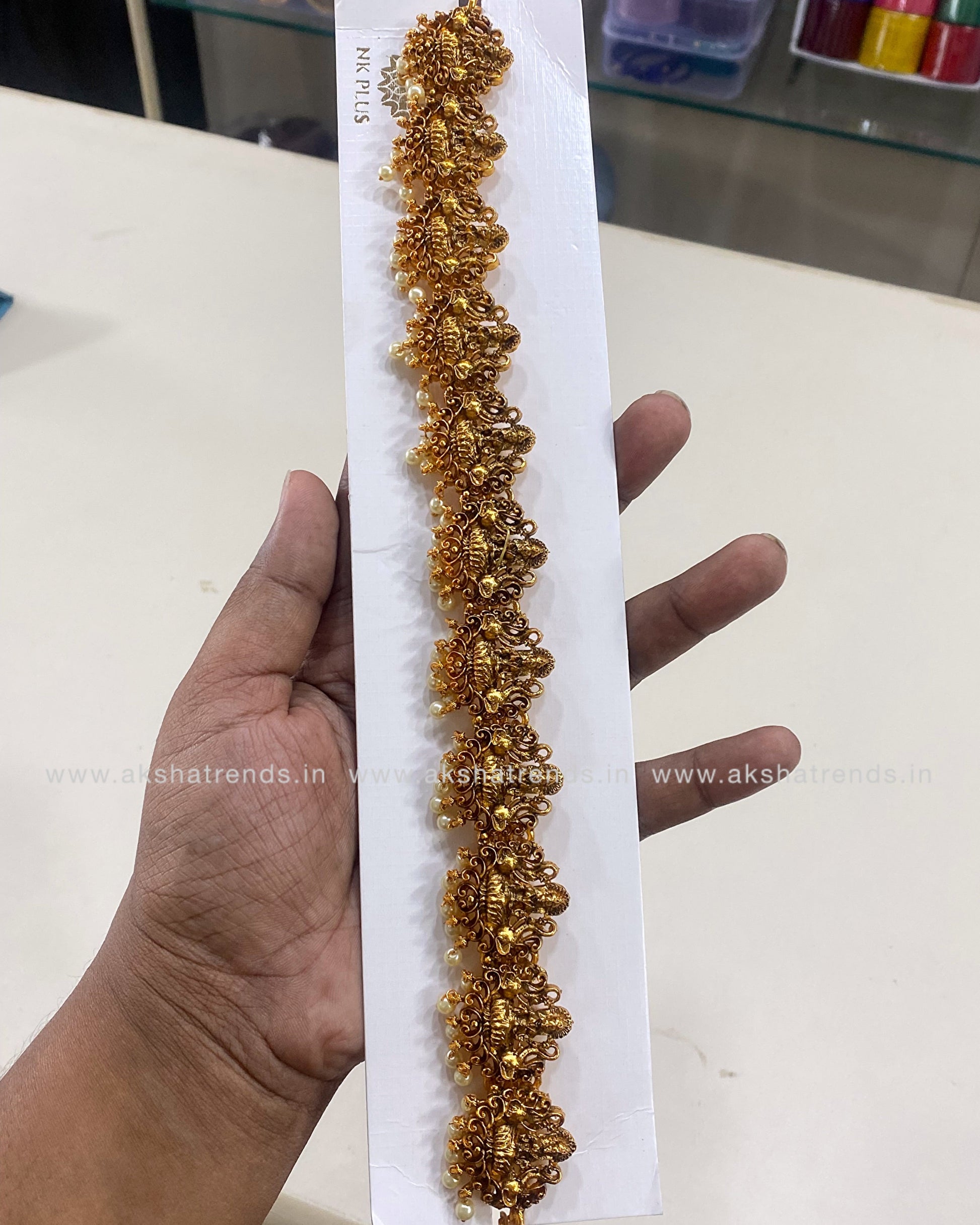 lakshmi Bridal Hip Chain -Pearl Aksha Trends