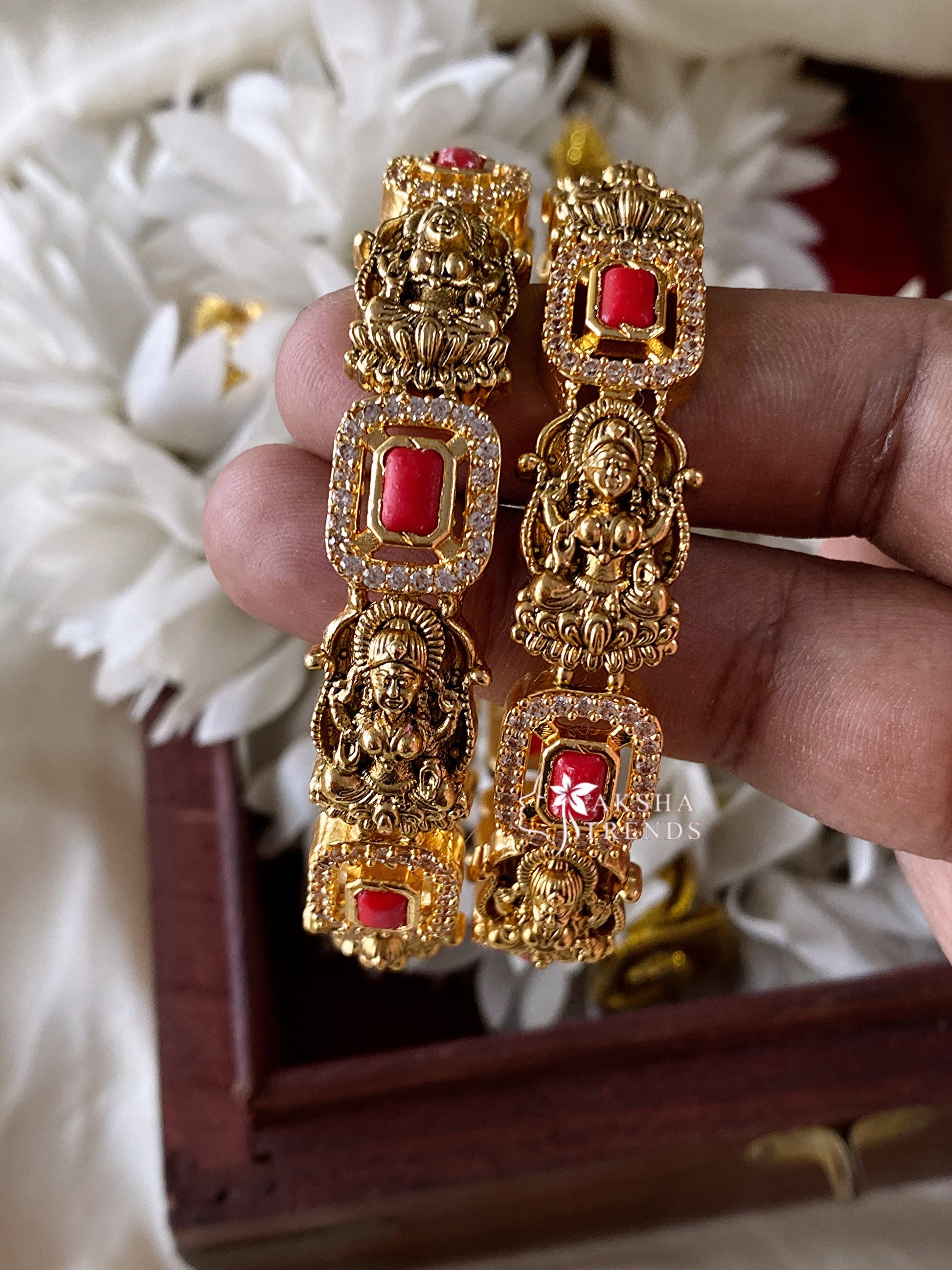Lakshmi coral Bangles Aksha Trends