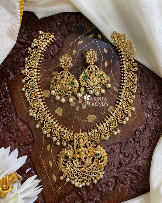 Golden Lakshmi Necklace Aksha Trends