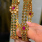 Emerald diamond Floral bangles Aksha Trends