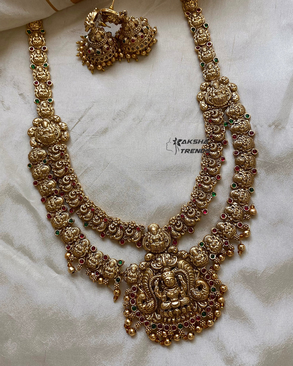 Dual Nagas bridal haram -heavy Aksha Trends 