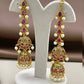 Premium kemp Jhumka with earchains Aksha Trends
