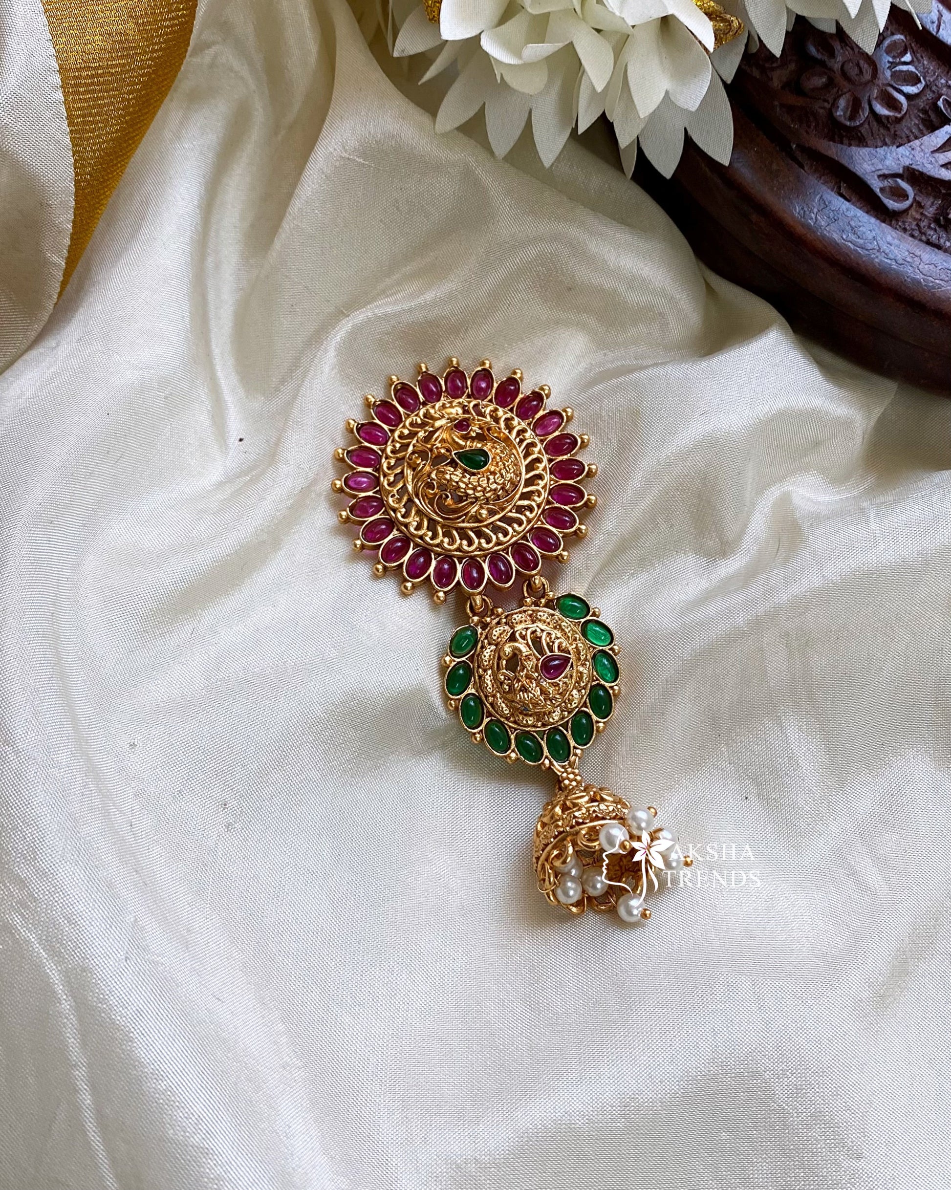 Peacock Jada billai small Aksha Trends