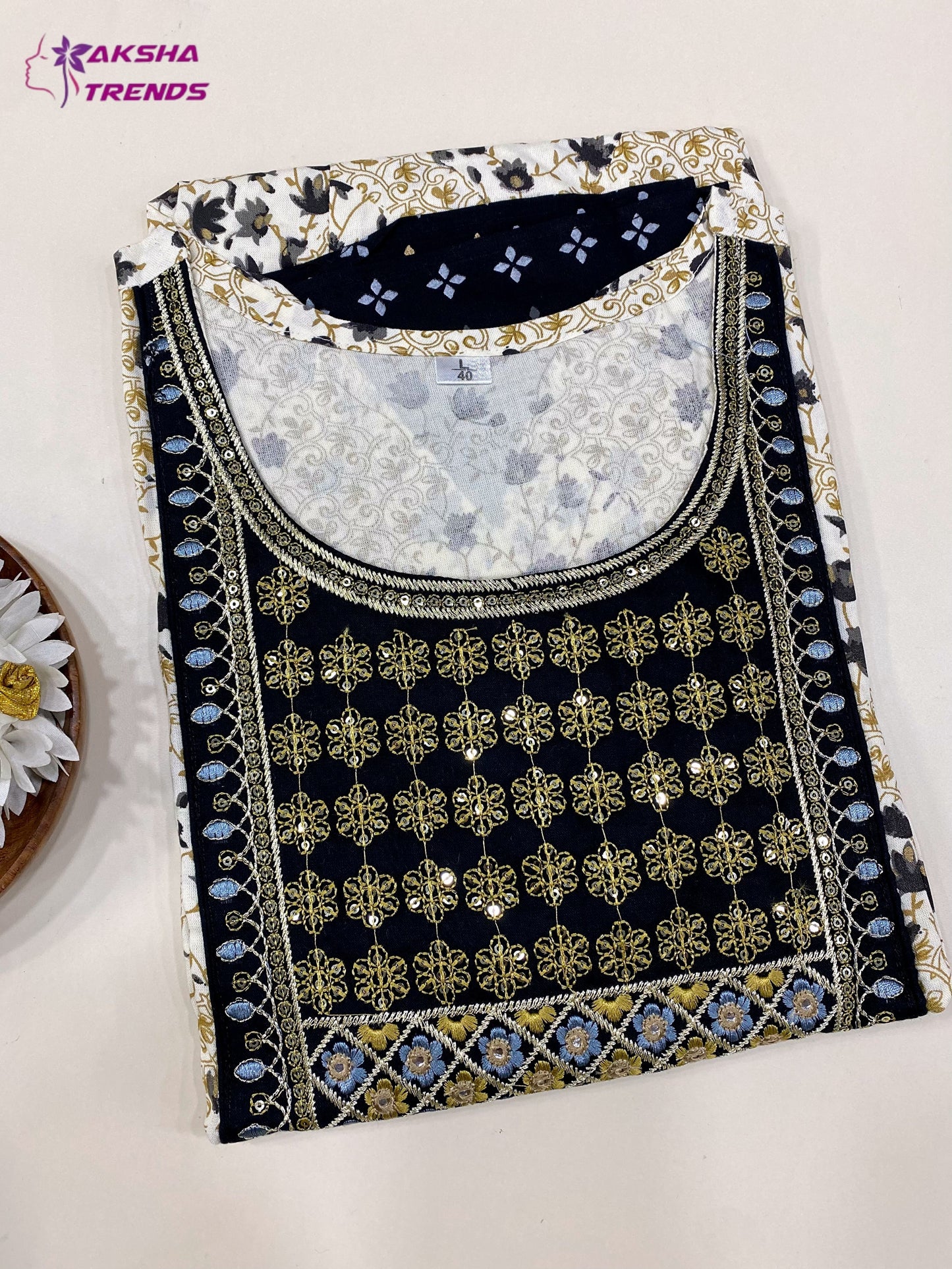 Cotton Anarkali flair Kurti Aksha Trends