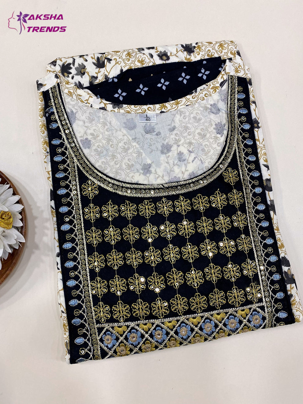 Cotton Anarkali flair Kurti Aksha Trends 